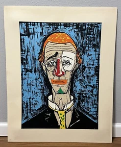 BERNARD BUFFET Tete de Clown Hand Silkscreen Copy Print 310 Modern Classics - Picture 1 of 7