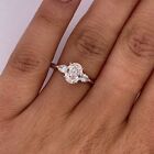 Womens Wedding Ring 14k White Gold Igi Gia Lab Created 0.90 Ct Diamond Size 5 6