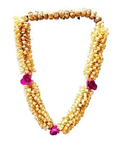 Sandalwood Mala for Photo Frame !! Chandan Scented Wooden Haar/Mala - Picture 1 of 3