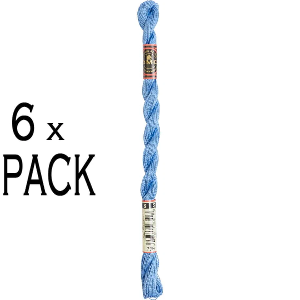 6x DMC Perlgarn Stärke 8, 25 m, 115AR/8-799, VPE - Bild 1 von 1