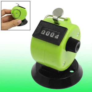 Golf Pitch 4 Digit Number Clicker Hand Held Tally Counter Black Green - Picture 1 of 1