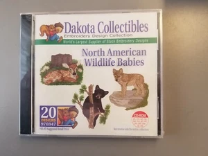 North American Wildlife Babies Dakota Collectibles Machine Embroidery CD NEW - Picture 1 of 2