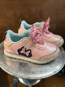 Disney Junior Shoes Minnie Mouse Girls Sneakers Size 9 Sparkly Athletic #845 - Picture 1 of 7