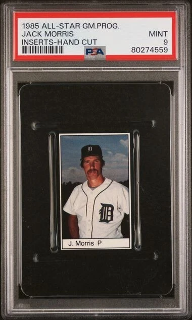 1985 All-Star Game Program Inserts Jack Morris Tigers graded PSA 9 Mint Pop 3 - Image 1 of 1