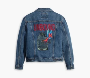 Giacca camionista denim Levis X Tarana Burke UNBOUND taglia L edizione limitata - Foto 1 di 10