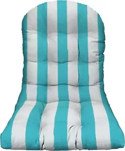RSH Decor Cuscino Sedia Adirondack Trapuntato, Striscia Cabana Blu e Bianca Cancun - Foto 1 di 9