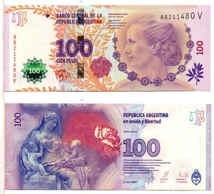 ARGENTINA 100 Pesos EVA PERON (2016) 2020, P-358, Uncirculated - Picture 1 of 1