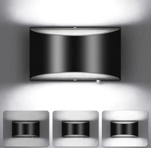 Black Modern LED Wall Sconce Indoor Wall Lights 1 Pack Hardwired Up and Down ... - Picture 1 of 7
