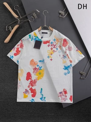 国际品牌男式白色时尚T恤男性短袖衬衫 — 第 1/4 张图片