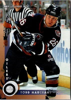 1997 Donruss Todd Marchant #184 Edmonton Oilers Hockey Card - Image 1 of 2
