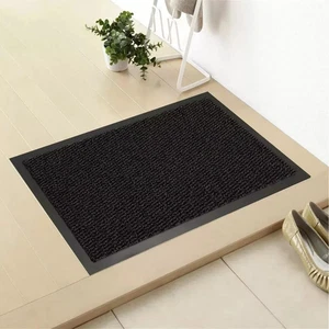 2PK Large Heavy Duty Rubber Barrier Non Slip Door Mat Runner Rugs Back Hall - Picture 1 of 3