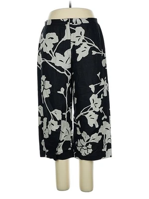 Isda & Co Women Black Linen Pants 14 - Image 1 of 4