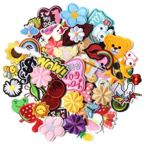 60PCS Embroidered Iron On Patches DIY Accessories, Random Assorted Decorative... - Picture 1 of 6