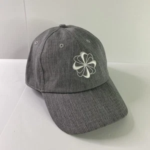 2012 seltene Nike Multi Logo Swoosh bestickt tailliert grau Mütze Kappe Größe 62 cm Y2K - Bild 1 von 9