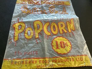 Vintage Red Berry Food Products LTD 10 Cent Popcorn Bag - Picture 1 of 5