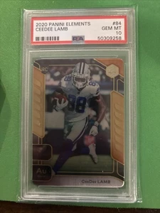 Panini Elements #84 2020 Ceedee Lamb Rookie RC 23/79 PSA 10 - Imagen 1 de 2