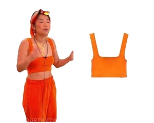 Zara AS SEEN ON TV Orange Crop Top Size XS S Womens Basic Sexy Shirt Sleeveless - Picture 1 of 3