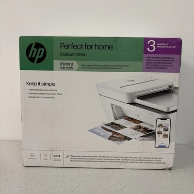 HP All-In-One Drucker DeskJet 4220e Drucken Kopieren Scannen ohne Patronen - Bild 1 von 4