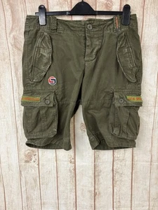 Superdry Pantalones Cortos Core Heavy Cargo Caqui Verde Militar Ejército Elite Badge Mediano 32 - Imagen 1 de 24