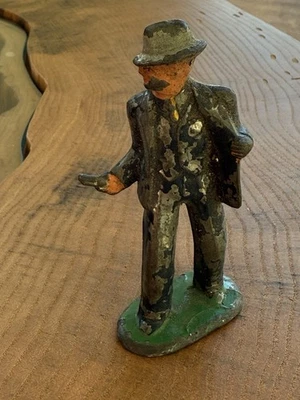 BARCLAY VINTAGE LEAD FIGURE DETECTIVE W/PISTOL #623 B171 HTF 1930s - Image 1 of 4