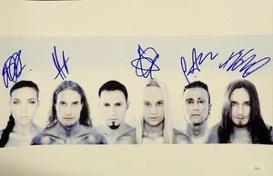 Amaranthe Band Signed 12x18 Glossy Photo JSA Authenticated By 5 Members - Picture 1 of 2