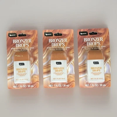 3x Lot B.Pure Bronzing Drops Set – Radiant Glow w/ Cocoa Extract & Vit E - Image 1 of 4