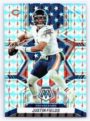 Justin Fields 2022 Panini Mosaic Silver Mosaic National Pride #268 Chicago Bears - Image 1 of 2