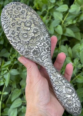 Cepillo de mano antiguo victoriano de plata esterlina GORHAM Foto 1 de 4