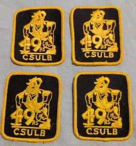 Vintage Cal State Long Beach Embroidered 4 Patch Lot CSULB 49ers NOS unbenutzt 49er - Bild 1 von 3