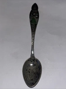 Sterling Silber Hula Tänzerin Hawaii Souvenir Löffel Emaille 4-3/8" - Bild 1 von 6