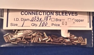 Vorfach Verbinder Crimphülsen Größe 1, 033 x 0,187 - Bild 1 von 1