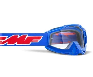FMF POWERBOMB YOUTH GOGGLES BLUE, CLEAR LENS MX ENDURO NEW - Picture 1 of 1