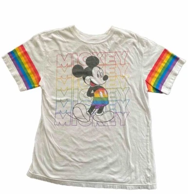 Camiseta Disney Mickey Mouse Orgullo Arco Iris Magic Kingdom Excelente Estado Camiseta Talla S Foto 1 de 4