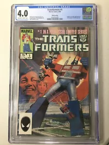 Transformers #1 CGC 4.0 Marvel Comics 1984 - 1st Autobots and Decepticons - Picture 1 of 4