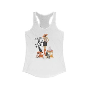 Camiseta sin mangas sin mangas para gatos sin niños dama espalda deportiva damas gatos - Imagen 1 de 7