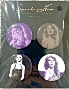NUEVO (en paquete) Juego de 4 pines Speak Now (versión de Taylor) - Imagen 1 de 2