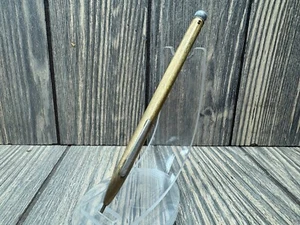 Vintage Gold-Toned Metal Pen With Textured Finish & Clip - Picture 1 of 4