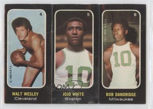 1971-72 Topps Trios Stickers Walt Wesley Jo Jo White Bob Dandridge #4-5-6 HOF