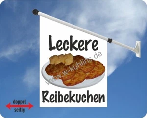 Flagge, Reibekuchen, Kartoffel, Kartoffelpuffer, Werbefahne, Kiosk - Bild 1 von 1