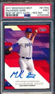 Bowman's Best Mackenzie Gore #/10 Rookie RC 2017 refractor rojo automático PSA 9 ninguno⬆️ - Imagen 1 de 3