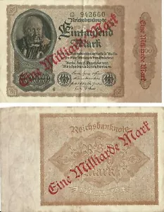 Billetes Reichsmark ¡¡¡Selección 100!! millones de billetes del Imperio alemán - Imagen 1 de 43