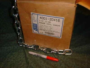 75' 1/4" Acco # 4001-20416 --  G-30 Proof Chain - 1250# Lifting Capacity (13536) - Picture 1 of 2