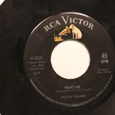 Country Nm! 45 Floyd Cramer - Want Me / Naomi On Rca Victor - Image 1 of 2