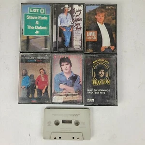 7x Country Music Cassette Lot Ricky Shelton, Steve Earle, Waylon, Bellamy Bros - Picture 1 of 6