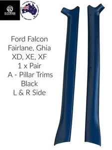 1 x Pair XE XD A Pillar Trims Falcon Painted Black Reproduction Aussie Made - Picture 1 of 2