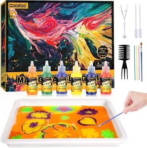 Water Marbling Paint for Kids - Arts and Crafts for Girls & Boys - Crafts Kits - Picture 1 of 10