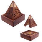 6x of Decorative Sheehsam Wood Incense Cone Pyramid Box Wholesale JobLot