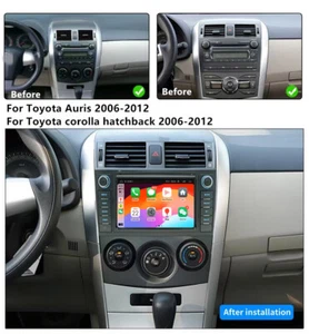 Radio estéreo de 7"" Android 4+32G navegación GPS para Toyota Auris/Corolla hatchback 06-12 - Imagen 1 de 23