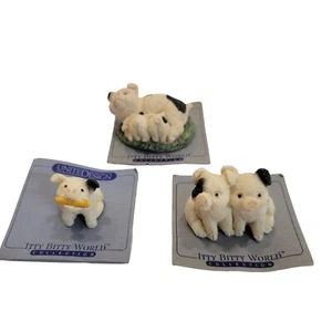 Lot of 3 Vintage 1986 United Design Collectibles Itty Bitty World Pigs Ferkel - Bild 1 von 10