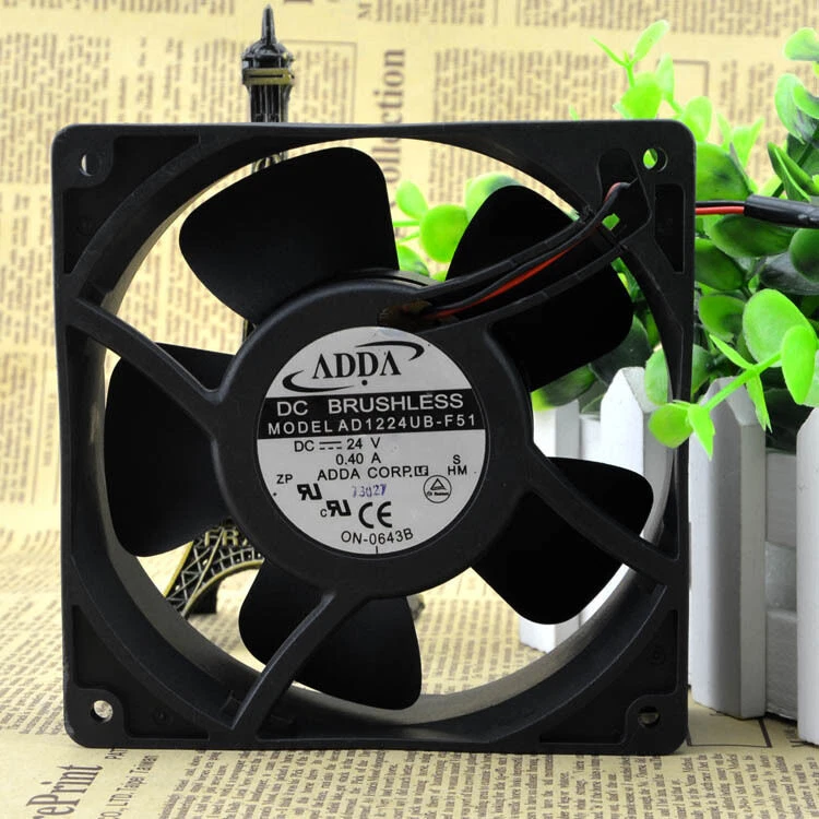 AD1224UB-F51 Fan 24V 0.40A 120*120*38mm 2Pin - Image 1 of 1
